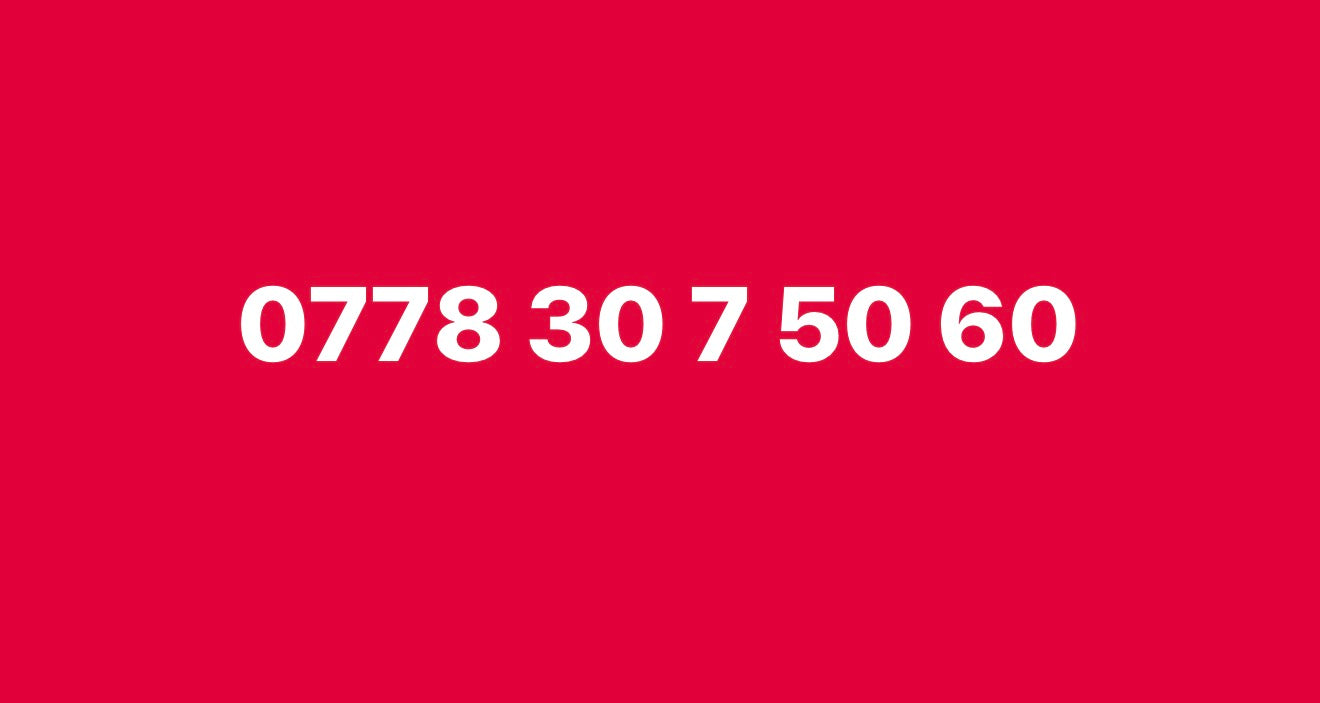 0778 30 750 60 UK-vip Easy SIM Card number with Patterned Digits-Collectible or Easy Recall