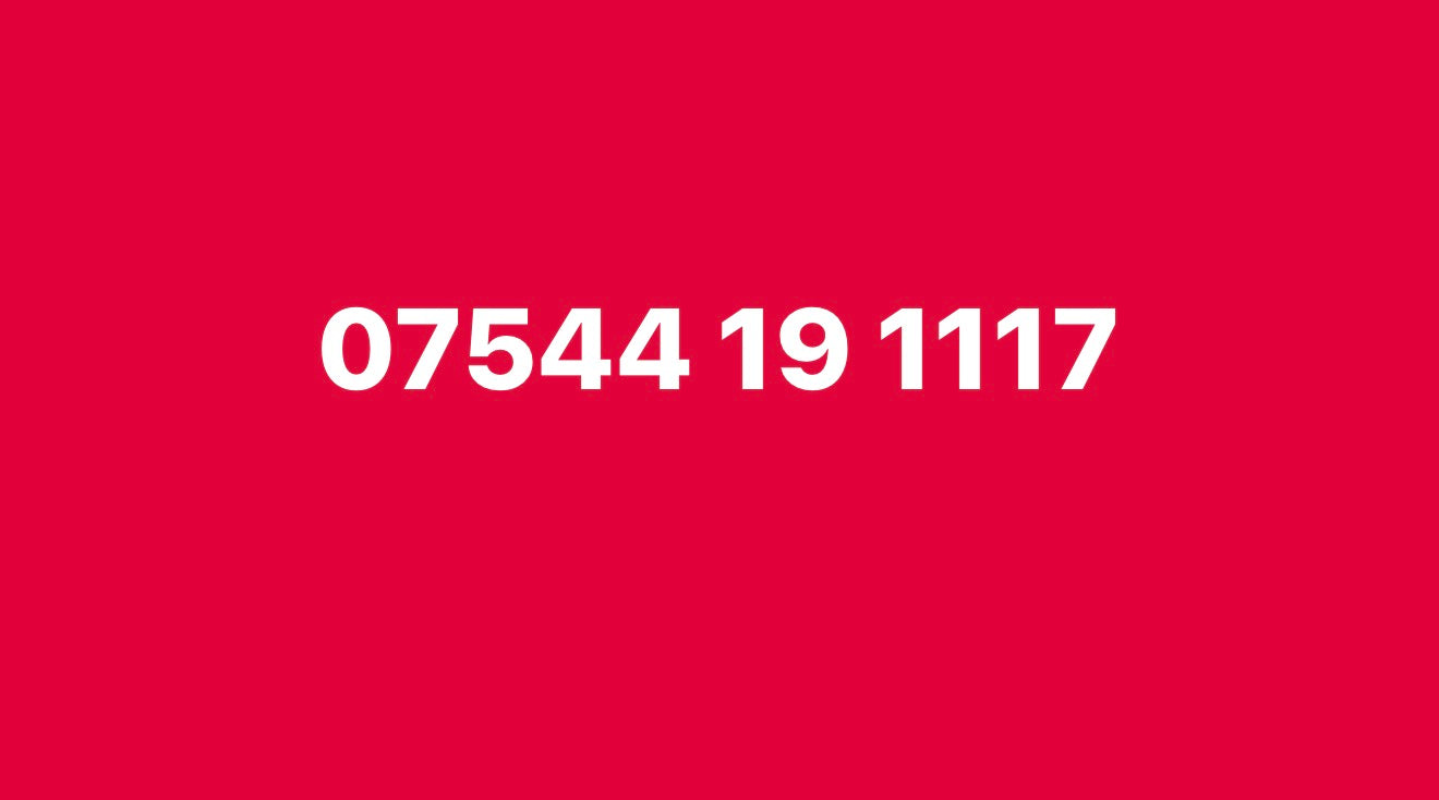 07544 19 1117 Easy UK-vip SIM Card with Patterned Digits-SIM card not activated
