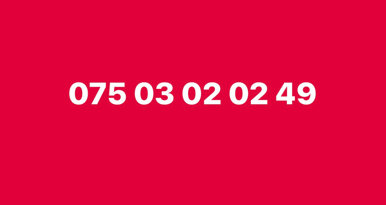 075 03 02 02 49 UK-vip Easy SIM Card number with Patterned Digits-Collectible or Easy Recall
