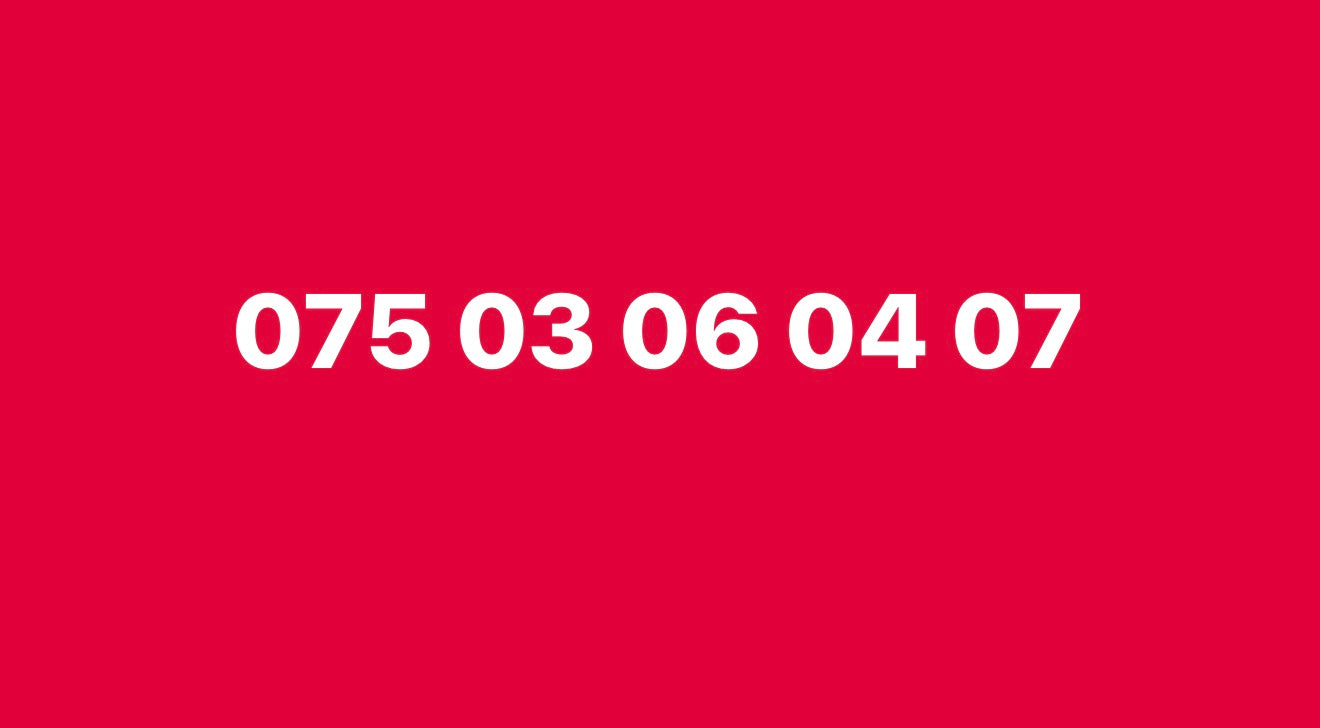 075 03 06 04 07 Easy UK-vip SIM Card with Patterned Digits-SIM card not activated