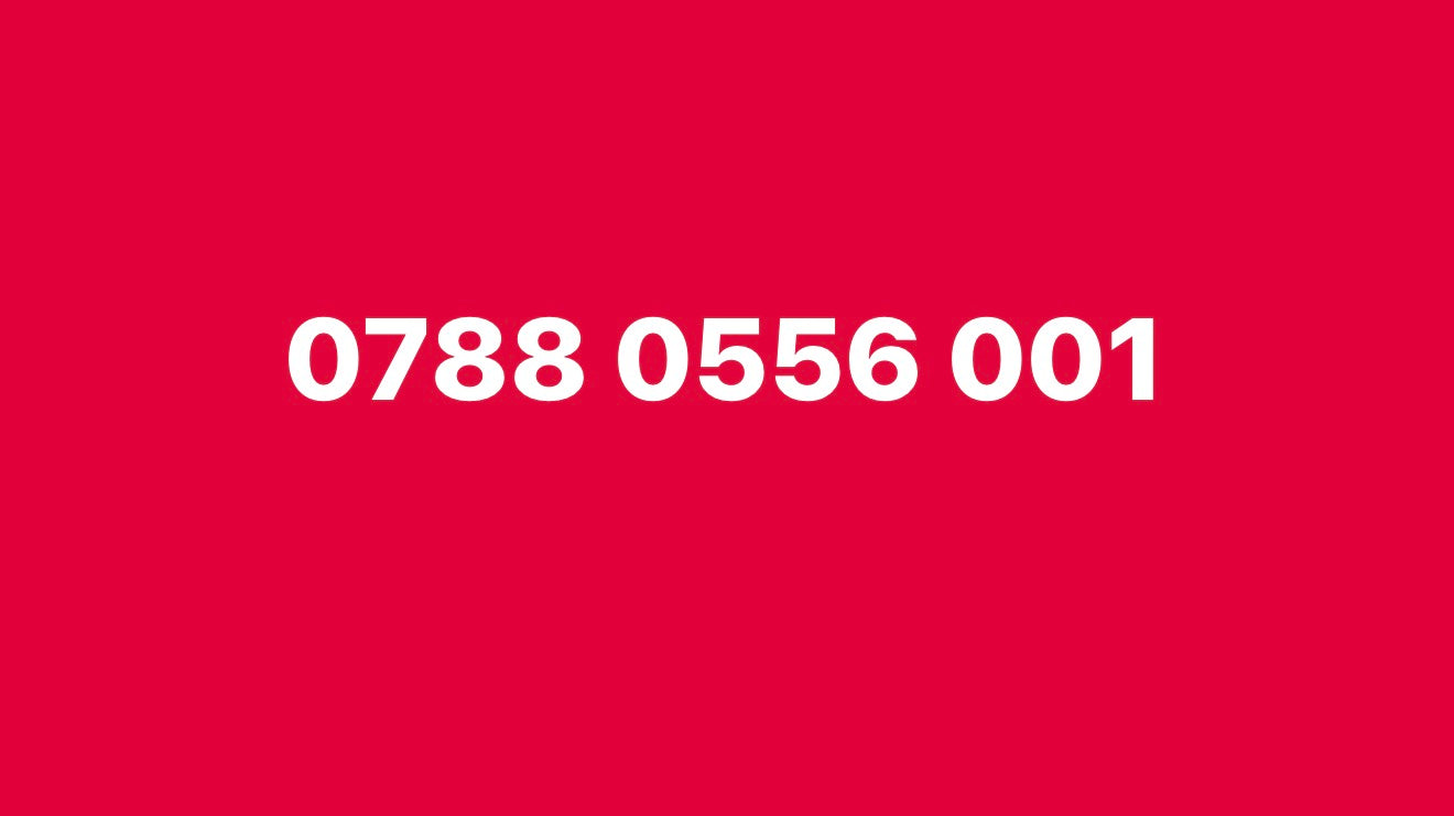 0788 0556 001 UK-vip Easy SIM Card number with Patterned Digits-Collectible or Easy Recall