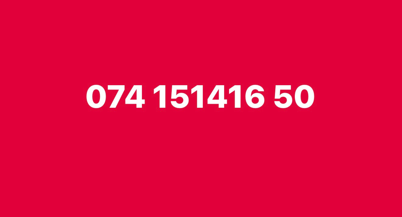 074 151416 50 UK-vip Easy SIM Card number with Patterned Digits-Collectible or Easy Recall