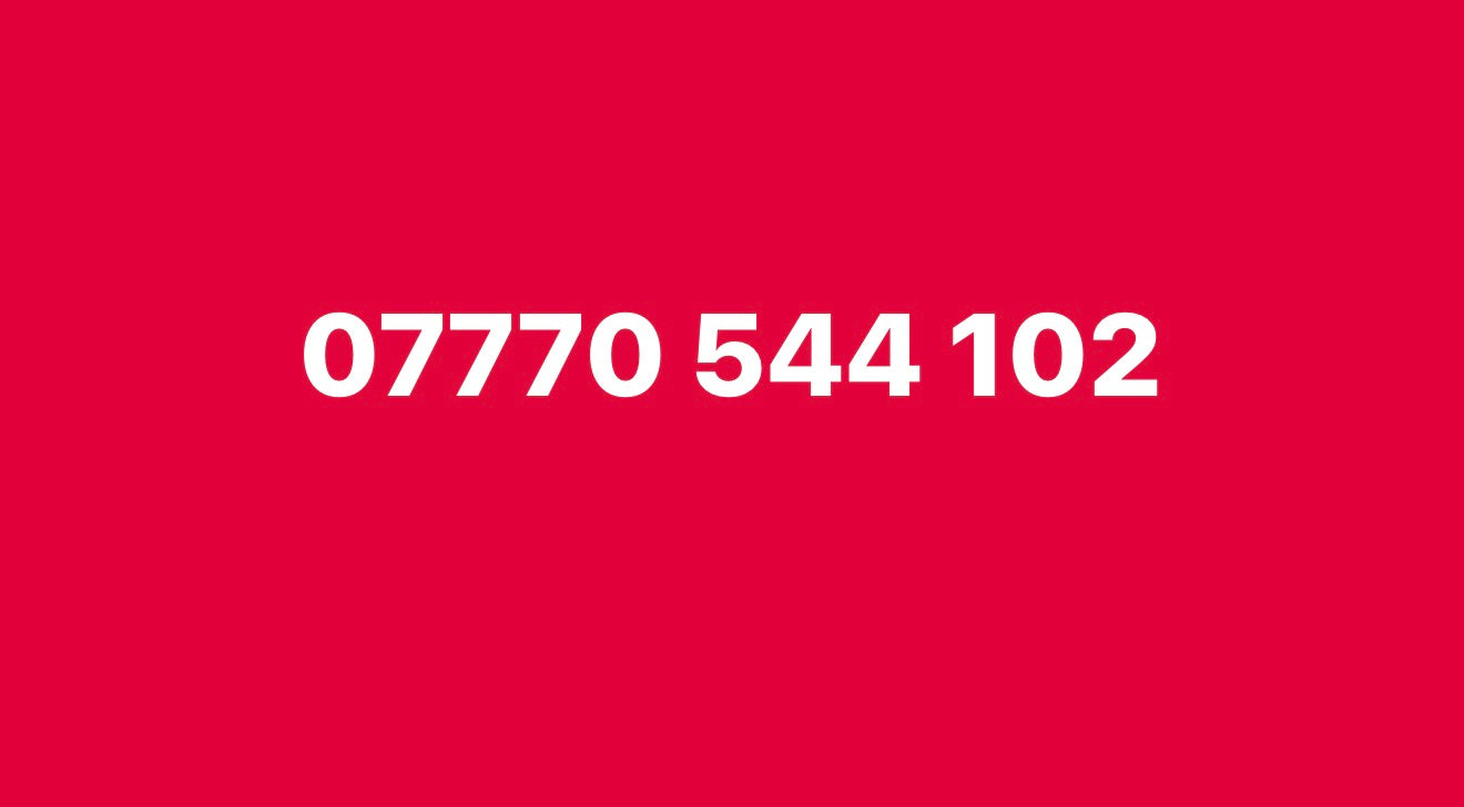 07770 544 102 UK-vip Easy SIM Card number with Patterned Digits-Collectible or Easy Recall