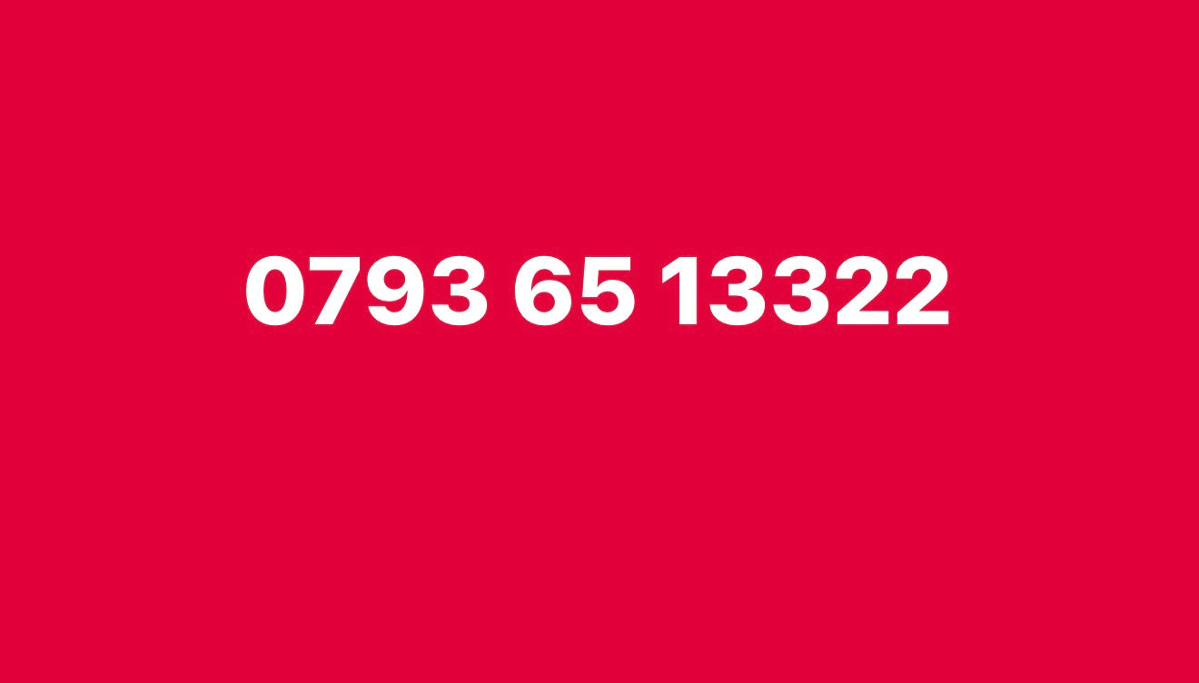 0793 65 13322 UK-vip Easy SIM Card number with Patterned Digits-Collectible or Easy Recall