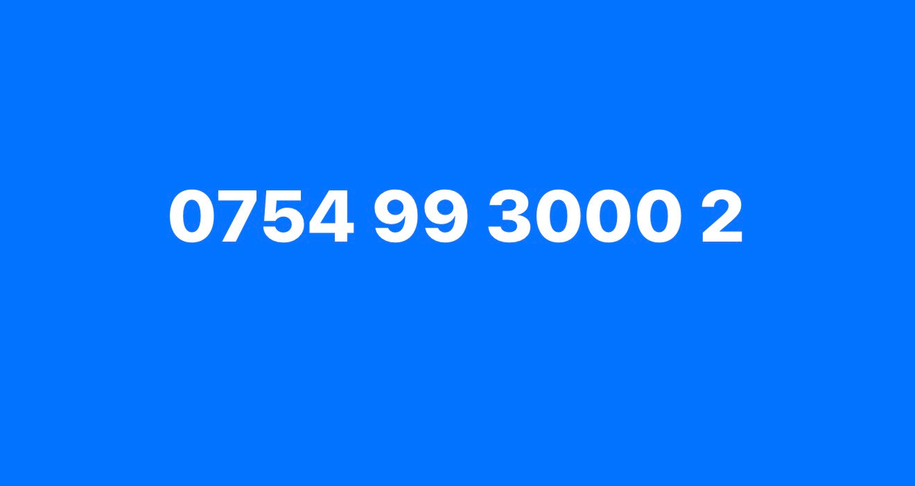 0754 99 3 0002 Platinum, Golden Easy Mobile Numbers
