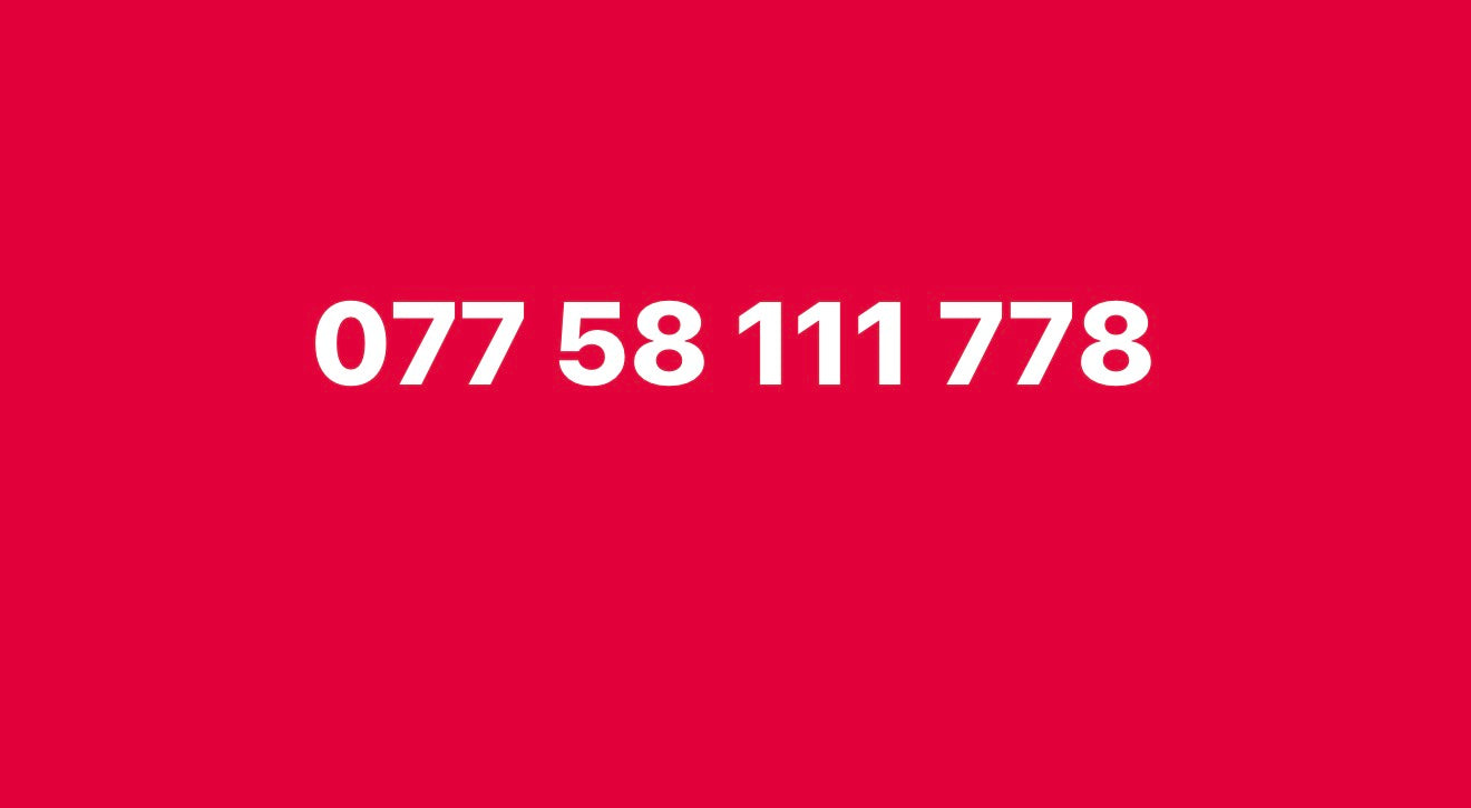 077 58 111 778 Easy UK-vip SIM Card with Patterned Digits-SIM card