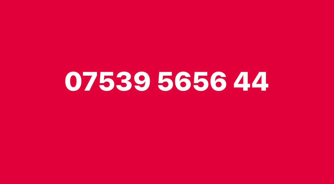 07539 5656 44 UK-vip Easy SIM Card number with Patterned Digits-Collectible or Easy Recall