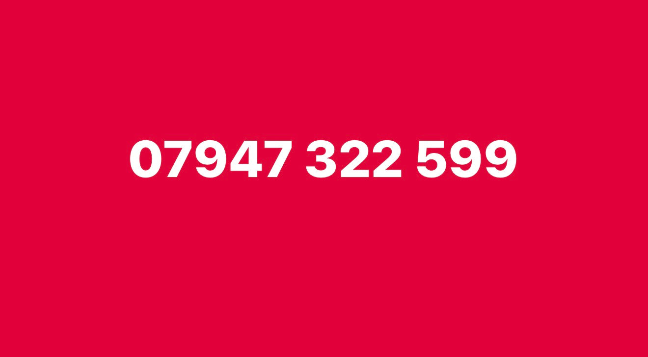 07947 322 599 UK-vip Easy SIM Card number with Patterned Digits-Collectible or Easy Recall