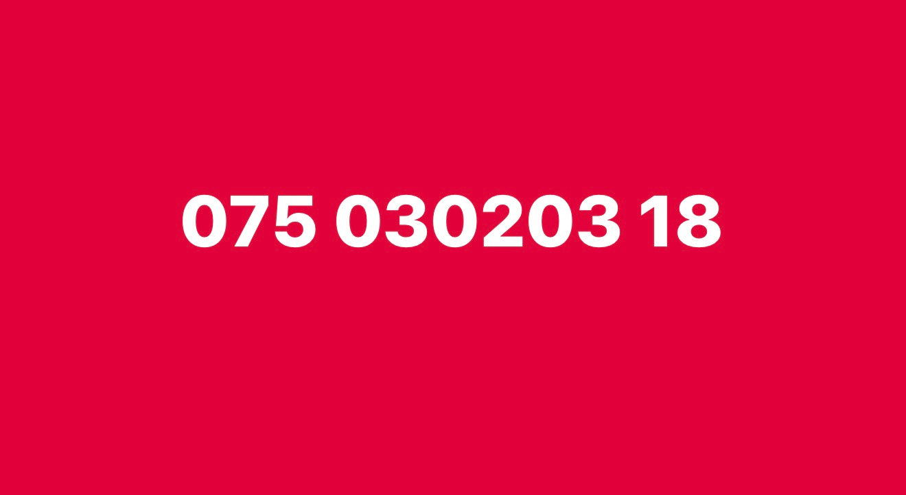 075 03 0203 18 UK-vip Easy SIM Card number with Patterned Digits-Collectible or Easy Recall