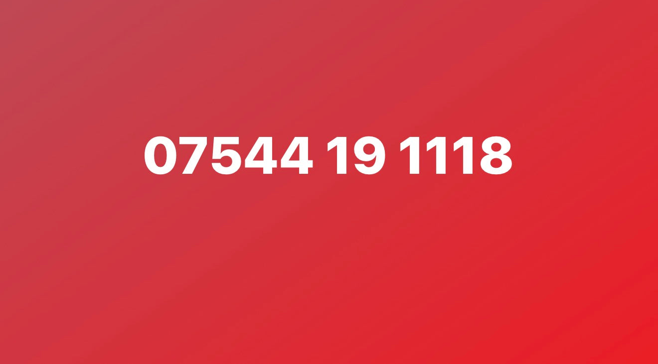 07544 19 1118 UK-vip Easy SIM Card number with Patterned Digits-Collectible or Easy Recall