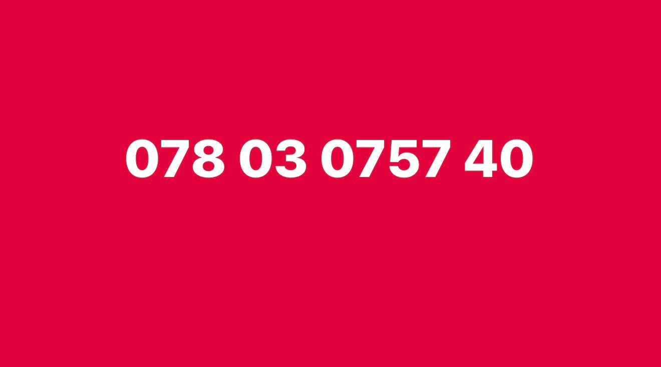 078 03 0757 40 UK-vip Easy SIM Card number with Patterned Digits-Collectible or Easy Recall