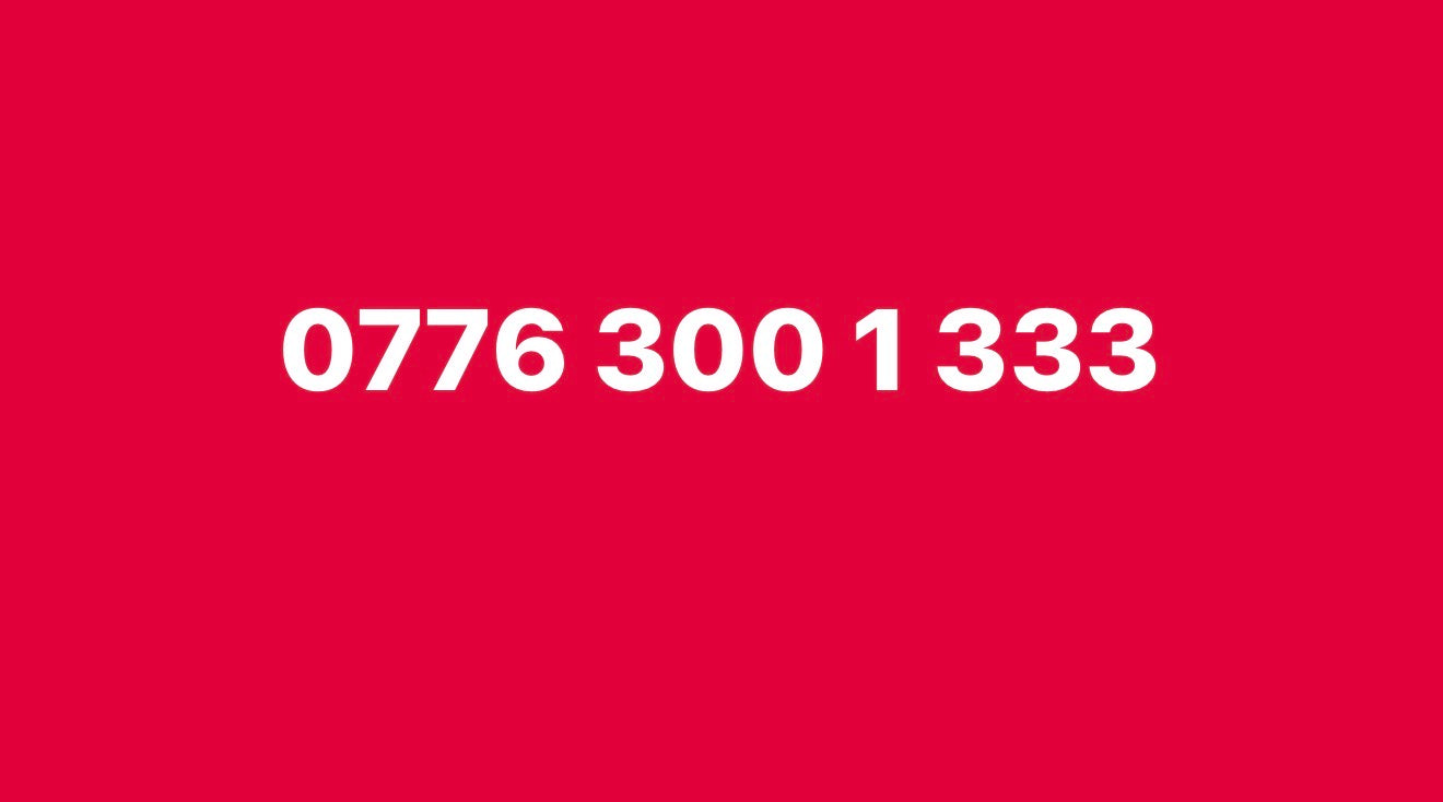 0776 300 1 333 Easy Golden numbers  with Patterned Digits-SIM